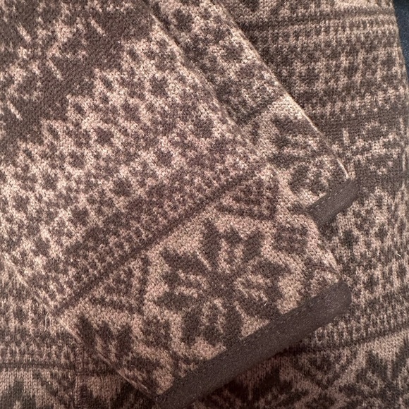 L L Bean Fleece Full Zip Jacket Native Aztec Print Sz Small Soft Cozy Casual - Picture 10 of 12